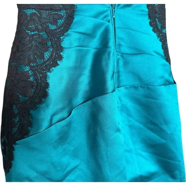 NWT Womens David’s Bridal Strapless Sleeveless Oasis Lace Satin Formal Dress - 2 - Image 5