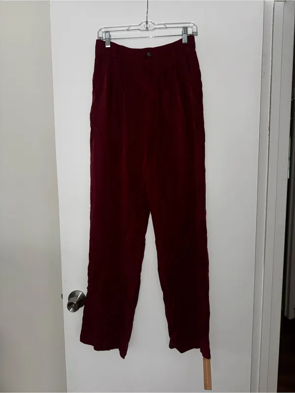 Reformation Wide Leg Pants Maroon Size 6 NWT - Image 3