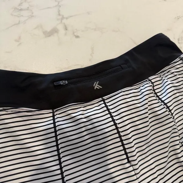 Kyodan Women's White + Black Striped Pleated Tennis Skirt Size P/S Fairy Core - Image 3