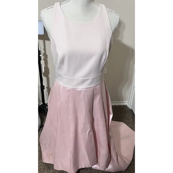 Eliza J Sz 10 Pink Blush High‎ Low Formal Dress Sleeveless Open Back - Image 4