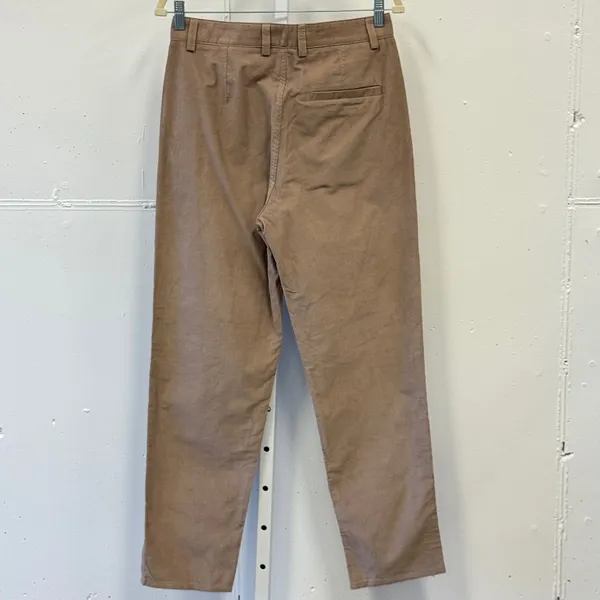 COS Women's Straight Leg Corduroy Chino Pants Slim Fit Tapered‎ Leg Sz 4 Beige - Image 3