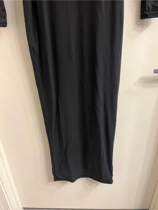 Skims Fits Everybody Crewneck Long Sleeve Maxi Dress Onyx Black Size XS - Image 6