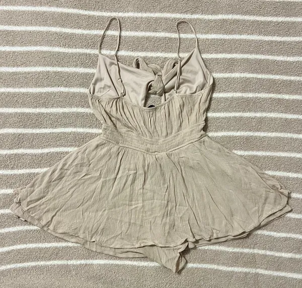 Cute Tan/Neutral Romper Tan - Image 2