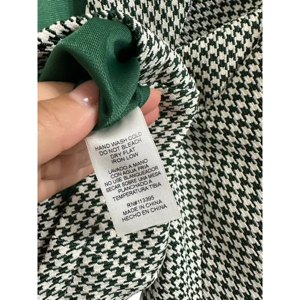 En Creme Women's Cropped Blazer‎ Houndstooth Print size Small - Image 4