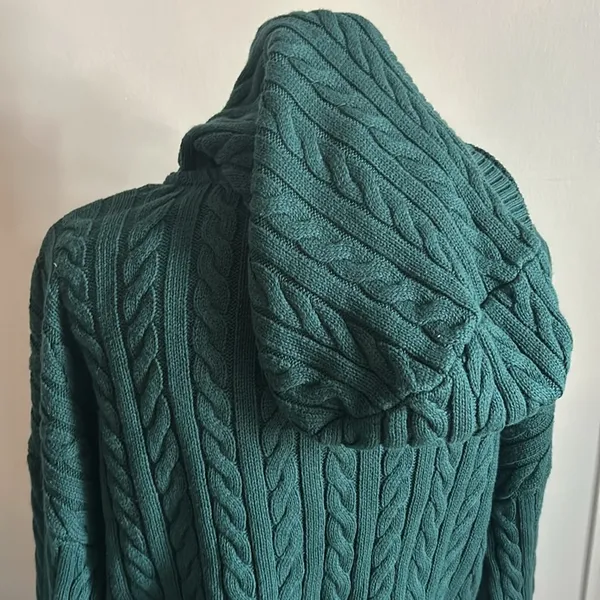 New PacSun Women’s LA Hearts Mini Cable Stitch Knit Zip Up Hoodie Sweater - Image 5