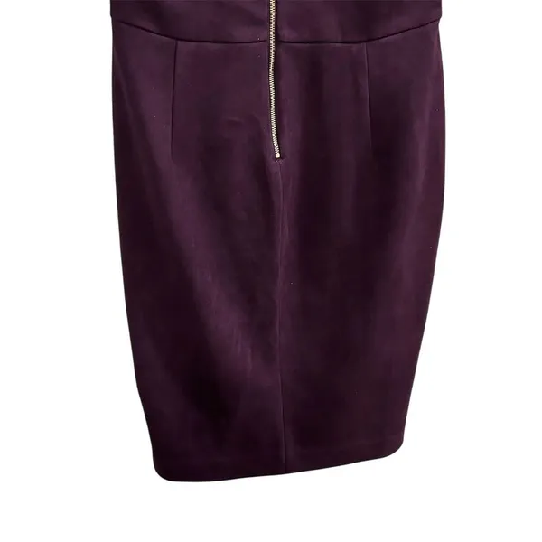DKNY Women's Purple‎ V-Neck Ruffled Cap-Sleeve Sheath Dress Size 4 - Image 7