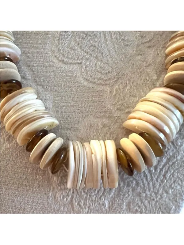 NWOT Free People Isabella Bohemian Natural Wood Necklace - Image 9