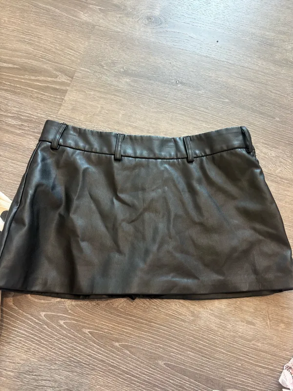 Black Edikted Leather Skirt - Image 2