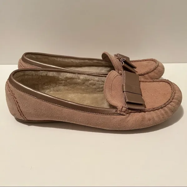 Cole Haan Blush Pink Bow Detail Driving‎ Loafers - Image 3