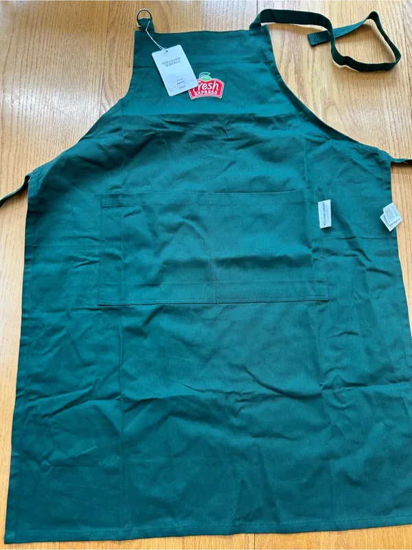 Williams Sonoma Dark Green Apron Fresh Express Logo Custom Corporate Promo NWT - Image 3