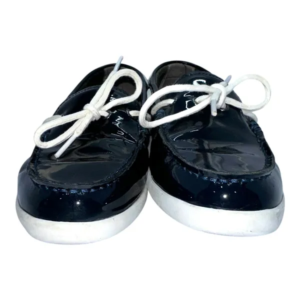 EUC‎ Navy COLE HAAN Patent Leather Deck Shoes - 10 - Image 4