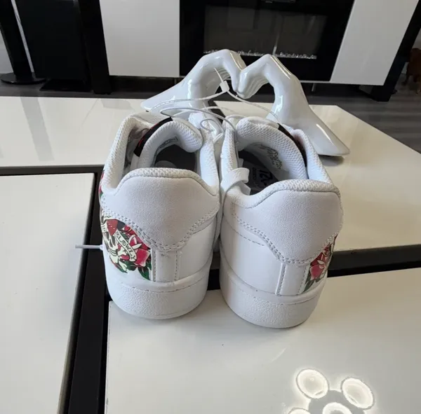 🔥 Ed Hardy Skull & Roses Court Sneakers (Size 7.5) - Image 9
