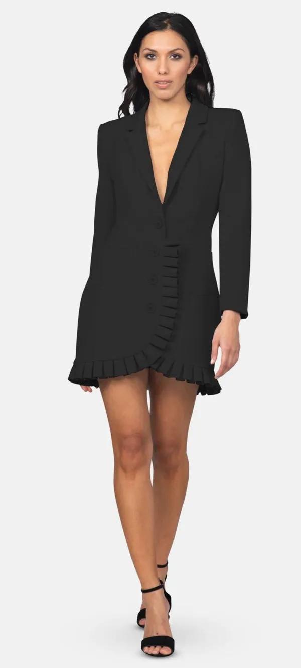 Bebe Pleated Blazer Dress - Image 2