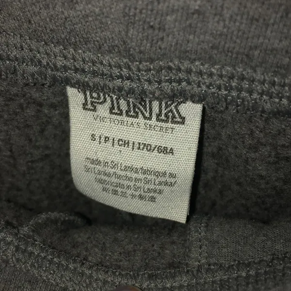 PINK VICTORIA’S SECRET sweatpants gray blue and burgundy size small boyfriend​​​ - Image 6