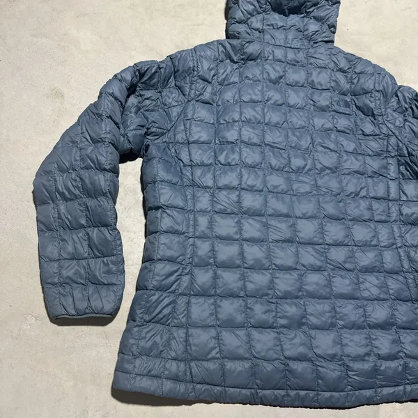 The North Face ThermoBall Hooded Puffer Jacket Women's XL Blue Insulated Coat - Image 11