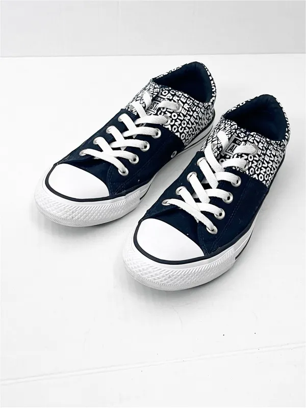 CONVERSE CHUCK TAYLOR ALL STAR Madison Wordmark 2.0 Black White Sneakers Size 8 - Image 7