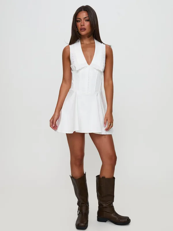 Princess Polly White Mini Dress - Image 2