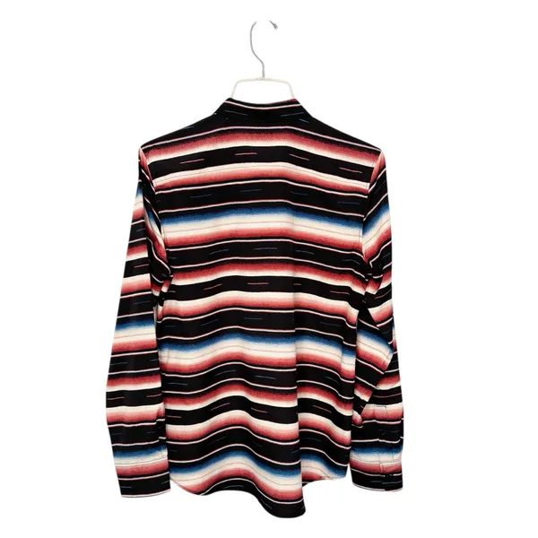 Lauren Ralph Lauren Striped Blanket Top Sz M - Image 4