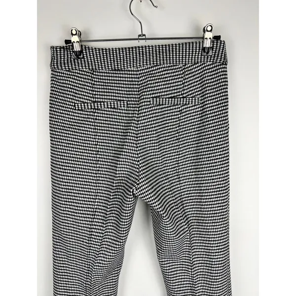 Derek Lam 10 Crosby Houndstooth Plaid Flare Work Trousers Size 0 - Image 12