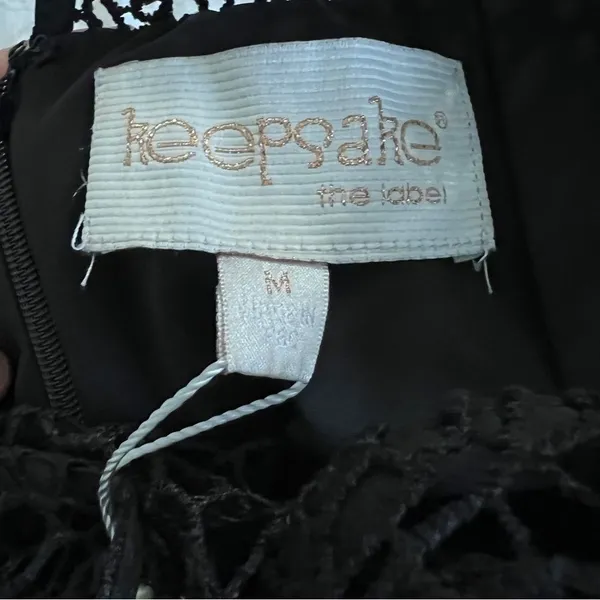 Keepsake The Label Reunion Black Lace Open Back High Low Mini Dress NWT M - Image 14