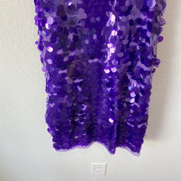 Topshop Sequin Disc Mini Dress in Purple Size 2 NWT - Image 4