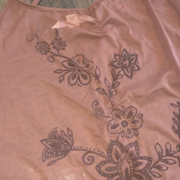 Victoria’s Secret brown sheer floral lingerie skip size small - Image 2