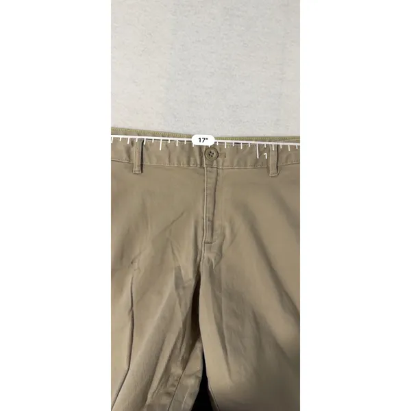 Eddie Bauer Women 10 Boyfriend Chino Pants Tan Khaki Straight Leg Cotton Stretch - Image 6