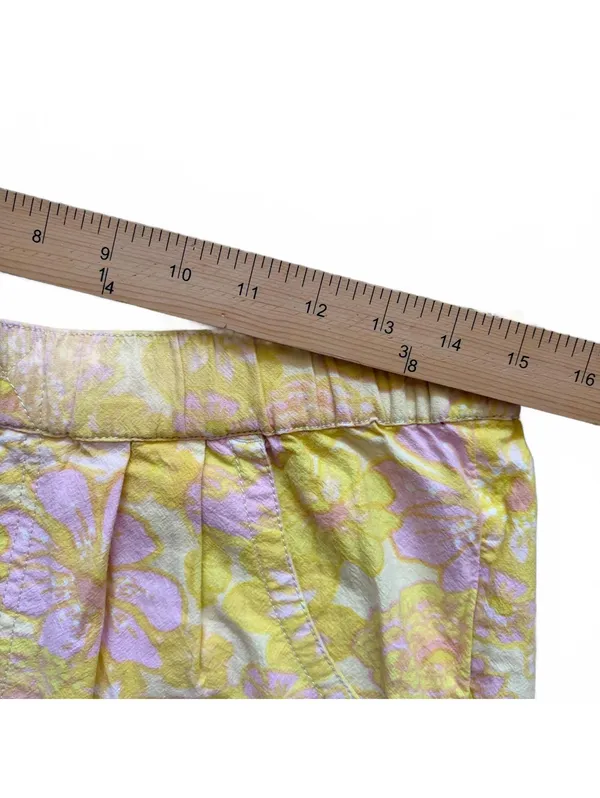Free People Palo Duro Relaxed Shorts Retro Floral Yellow Women's Size XS - Image 5