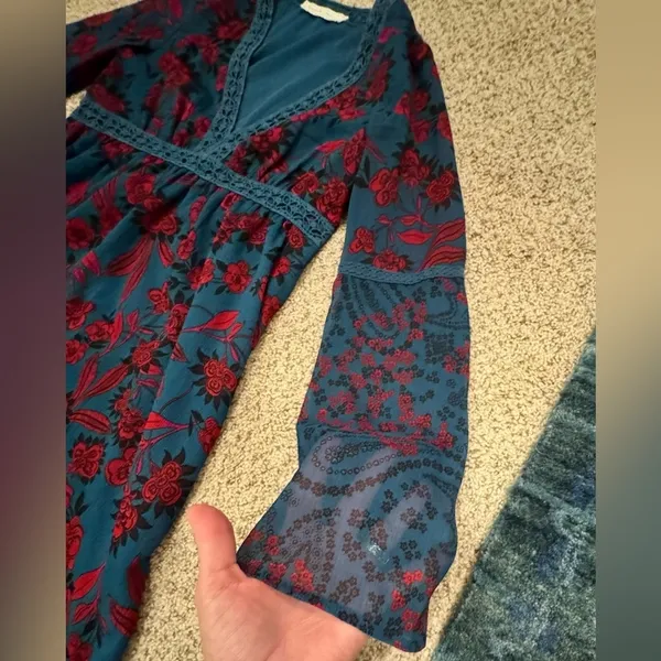 Abercrombie & Fitch Bohemian Moody Floral Whimsy Goth Sheer Paisley Fairy Mini - Image 4