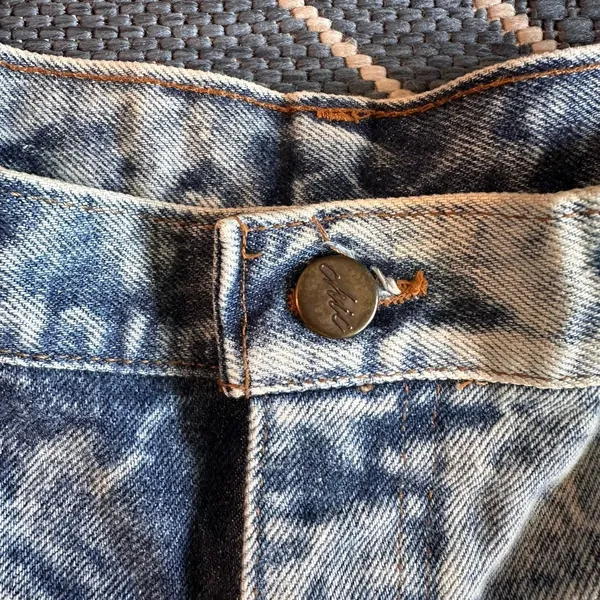 Vintage CHIC Acid Wash Pleated Jeans High Rise Tapered 80s Indie Streetwear USA - Image 3