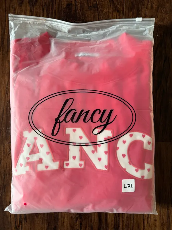 Fancy Oversized Fleece Heart Letters Mockneck - Ruby Red - Image 4