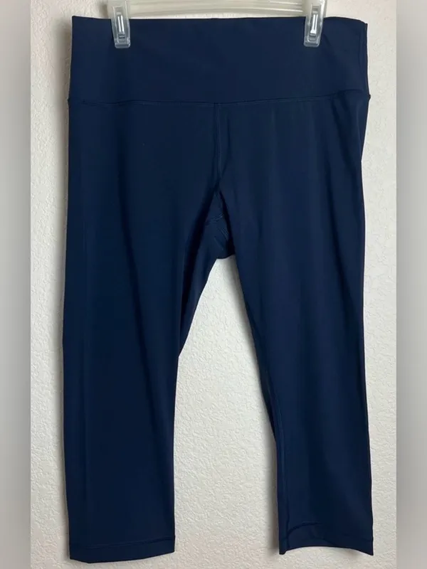 Lululemon True Navy High Rise 21” Wunder Under Crop Leggings Sz 14 - Image 4
