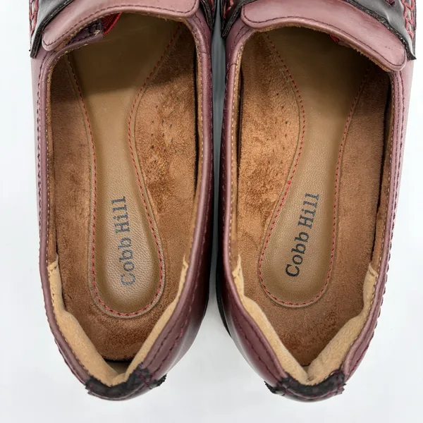 Cobb Hill by Rockport Womens 6.5 Janney Penny Loafers Burgundy Leather Lug Sole - Image 7