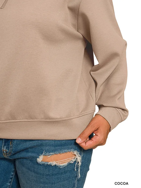New!Plus Size Cocoa Plus scuba half zip pullover sweatshirt Size 3X - Image 5