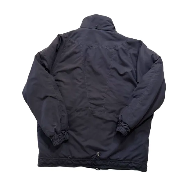 Towne by London Fog Women's Puffer Jacket Size M Black Zip Snap Coat Unisex - Image 2