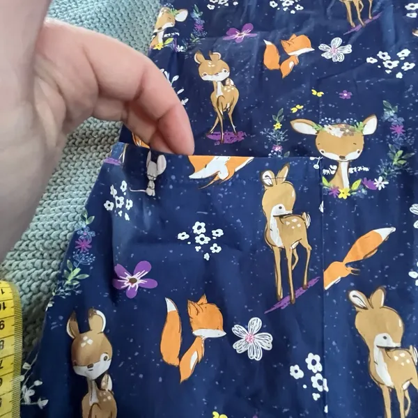 Zoe + Chloe Scrubs Uniform Medical Top Baby Deer Doe Blue Design Women’s XSmall - Image 6