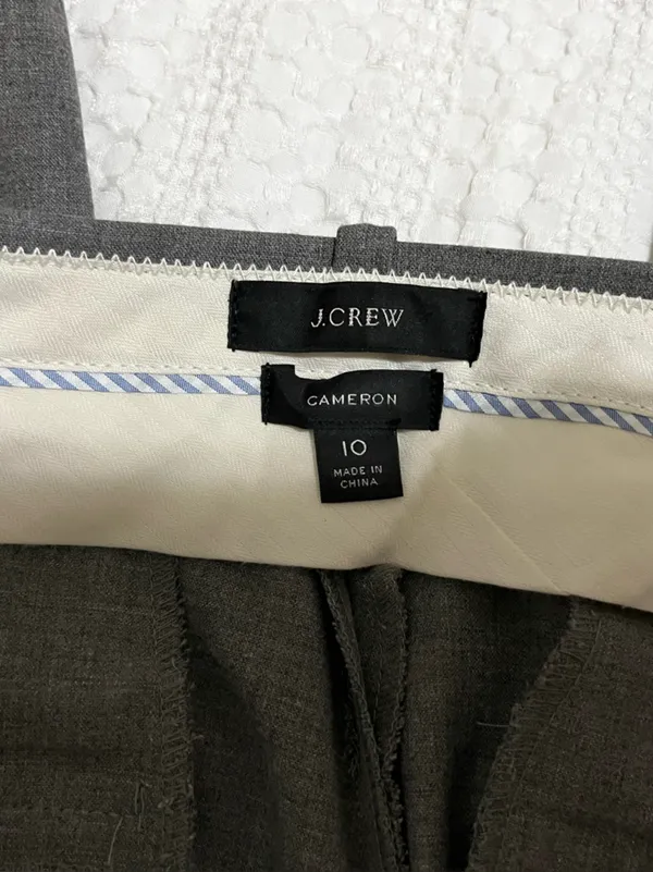 J. Crew Cameron Gray Tailored Trousers sz 10 Career Classic Preppy - Image 8