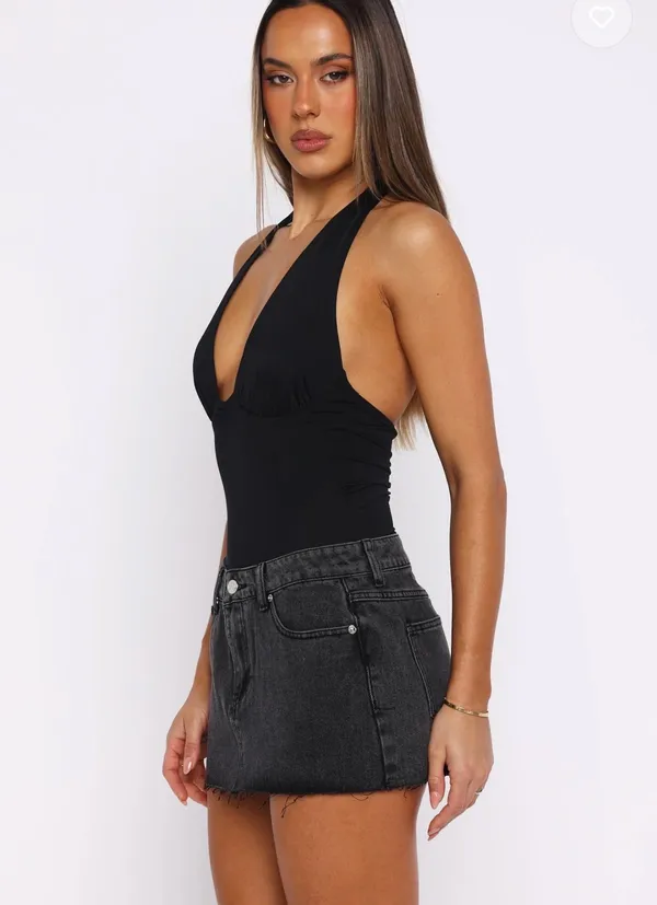 White Fox Denim Mini Skirt - Image 3