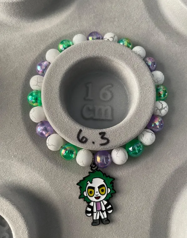 Handmade Beaded Bracelet - “Little Beetlejuice” - Image 3