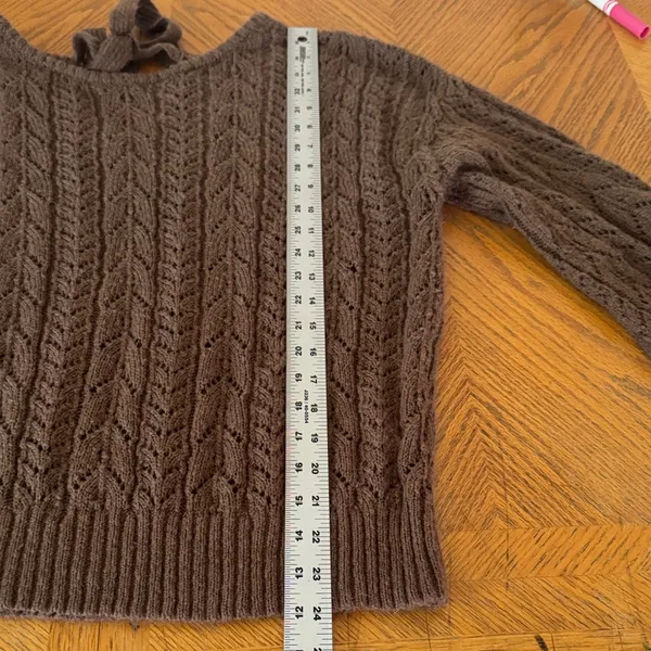 Brown Knit Women's Sweater - Image 6