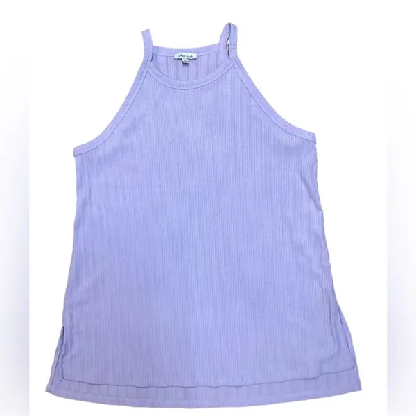 White Birch Lavender Ribbed High Neck Tank Size L - Image 9
