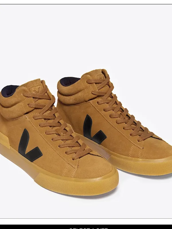 VEJO MINOTAUR SUEDE SNEAKER CAMEL BLACK, Unisex W10/8, NWOT Display - Image 2