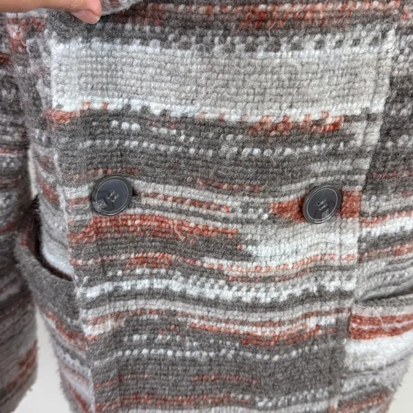 Prana Arria Wool‎ Blend Marble Chunky Knit Collared Jacket Size Small - Image 6