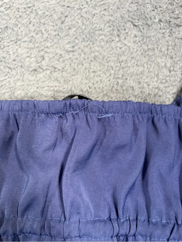 Lulu's Blue Tie-Front Cami Tank Top crop medium NWT - Image 6