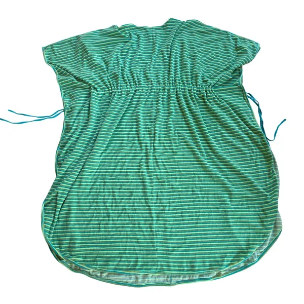 Free People NWT FP Beach Striped Terry Kaftan Maxi Dress Blue Combo Green M/L - Image 5