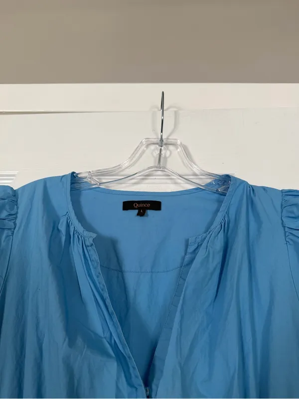 Quince Aqua Blue Long Maxi Dress Summer - Image 3