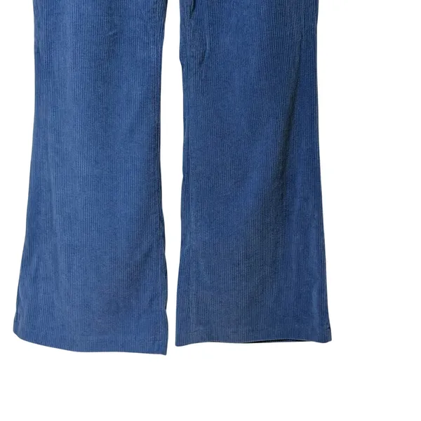 Edikted Blue Corduroy Wide Leg Flare Pants Womens Size Medium Mid Rise Retro Y2K - Image 5