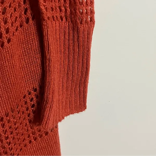 Women's MUDD Long‎ Sleeve Long Cardigan Duster Y2K 90s Size Medium Dark Orange - Image 7
