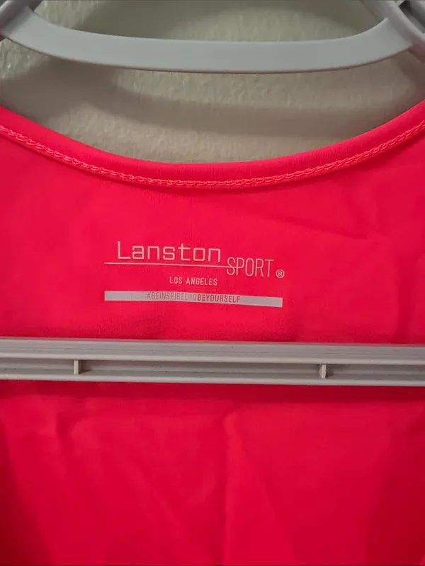 $104 Revolve X Lanston Sport neon-red Axel wrap tank top M - Image 5