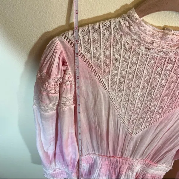 LoveShackFancy Viola Mini Dress Island Pink‎ Hand Tie Dye P - Image 13